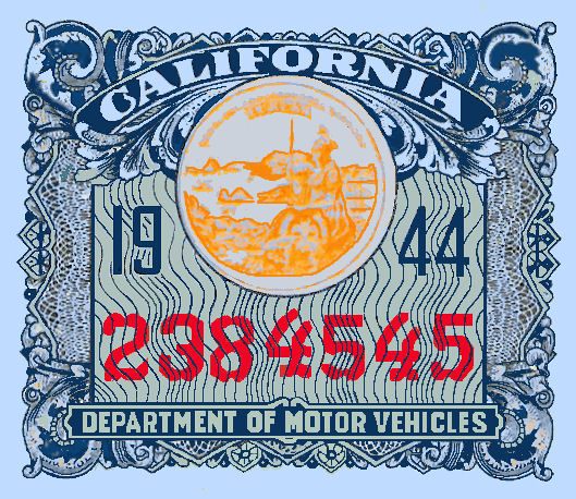 (image for) 1944 California Registration/inspection Sticker